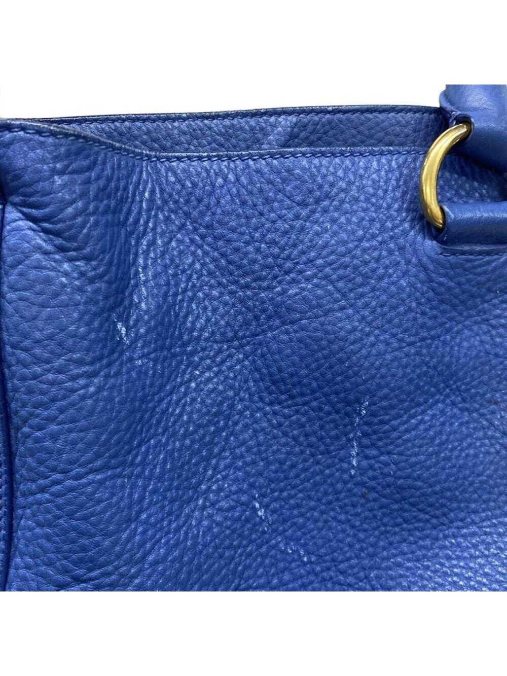 Prada Tote Blue Leather Tag - Picture 13 of 15